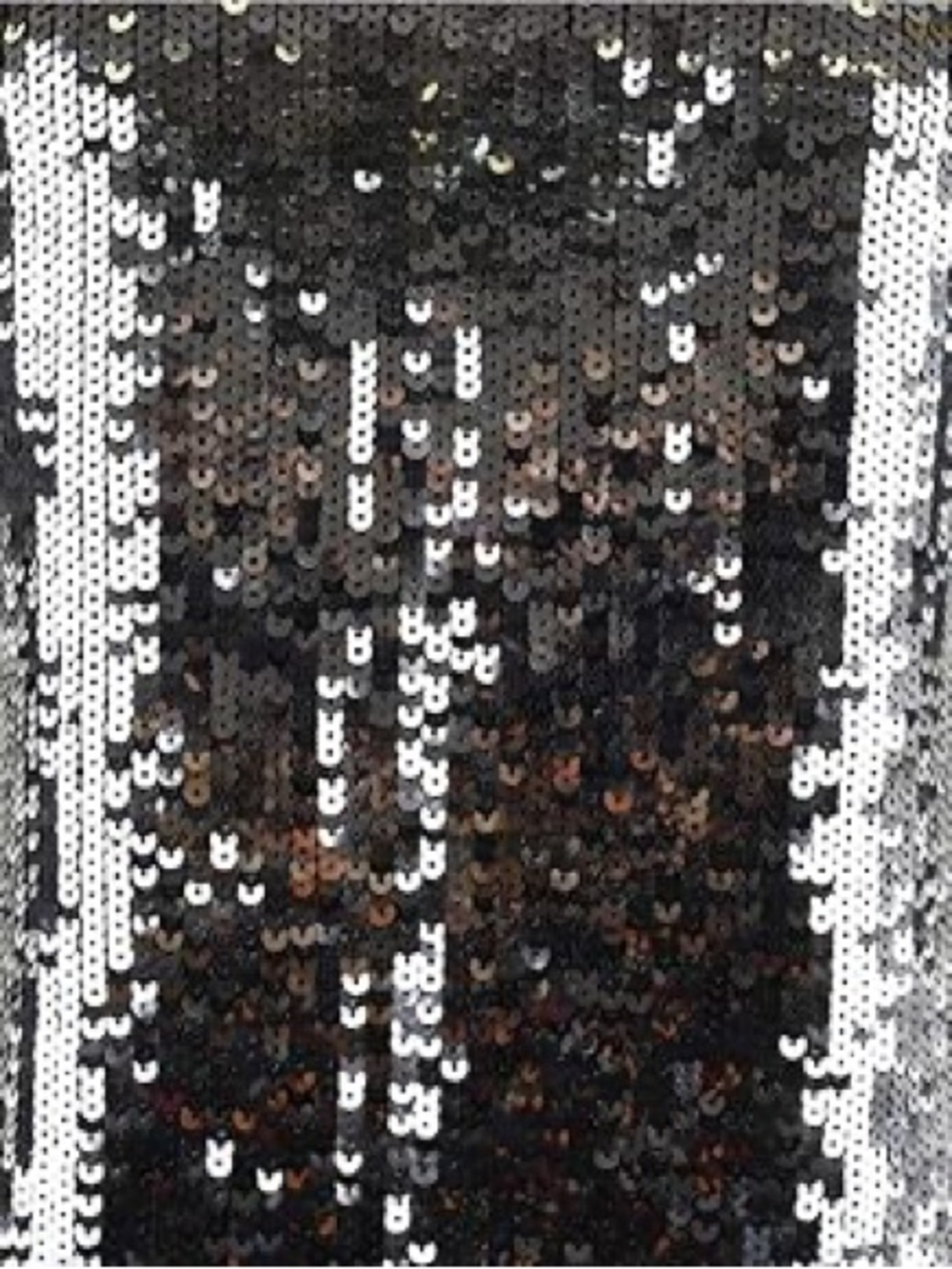 MICHAEL KORS Silver Sequin V-Neck Puff Sleeve Dress Size M - Picture 4 of 10